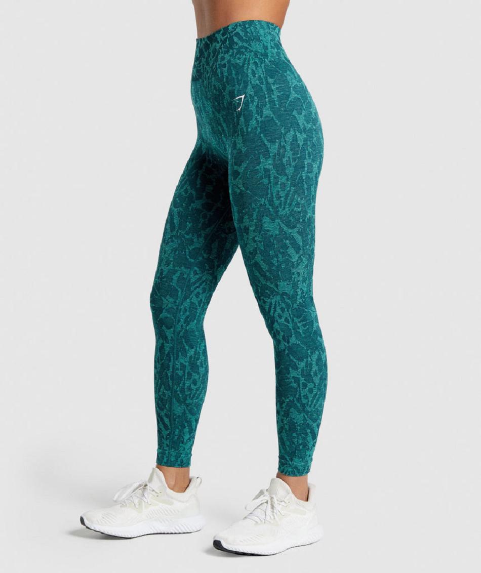 Leggins Gymshark Adapt Animal Seamless Mujer Turquesa | CO 2951AHK